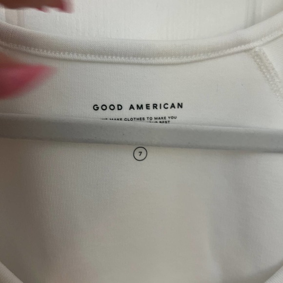 Good American white ribbed Henley bodysuit new with tags size 7 - Picture 5 of 8